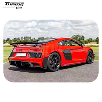 Kit carrosserie carbone style performance pour Audi R8 2015-2019 Type 4S pré-lifting : Lame avant, jupes latérales, diffuseur arrière, spoiler