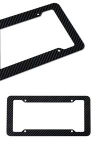 Cadre de plaque d'immatriculation standard américain à 2 trous, en acier inoxydable, en fibre de carbone, antirouille, support de plaque d'immatriculation de voiture, vente en gros de pièces détachées automobiles - Product Image 5