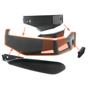 Kit de protection des mains Ryker 600 <span class=keywords><strong>900</strong></span>, déflecteur d'air en plastique, protection contre le vent pour moto trike, compatible avec le modèle <span class=keywords><strong>Bombardier</strong></span> CAM-003 - Product Image 4