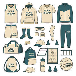 Custom Logo Basketball Souvenir <b>Gift</b> Item <b>Set</b> Sportswear Bag Ball Bottle For Youth Camps School Events And Club Teams - Product Image 1