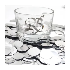 Reasonable price Silver Metallic Foil Non-flameproof PET PVC Circle Shape Colorful Round mylar confetti