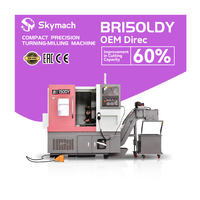 Centro de Torneado CNC de Alta Rigidez BR150LDY con Sistema de Control Fanuc y Husillo Taiwanés para Torno CNC de Bancada Inclinada