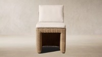 Meubles de jardin contemporains en osier tissé à la main, résistants aux intempéries, avec coussins moelleux, ensemble de table à manger d'extérieur