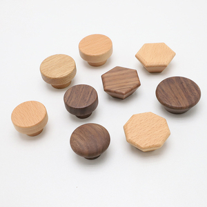 Boutons de meuble en bois massif personnalisés, poignées de tiroir en forme de champignon, poignées en bois à trou unique pour armoire, meuble, mobilier - Product Image 4