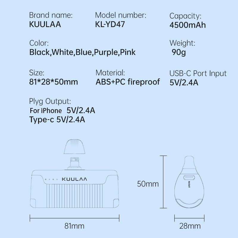 mini type c power bank