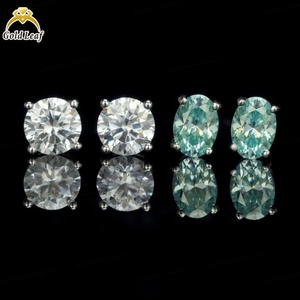 Goldleaf Classic10k14k 18k White Gold Moissanite Round Cut <b>Stud</b> <b>Earrings</b> <b>for</b> <b>Women</b> & Unisex - Product Image 2