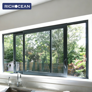 Fenêtres coulissantes en aluminium à pont thermique RICHOCEAN sur mesure avec verre isolant et moustiquaire - Product Image 2