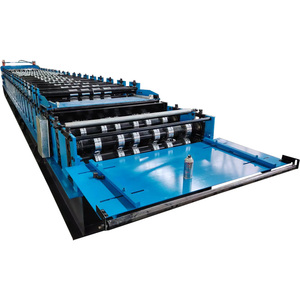 Nhôm và mạ kẽm cuộn dây kim loại hai tầng lớp hình thang tôn mái tôn cuộn hình thành máy - Product Image 6