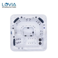 Bain à remous autoportant haut de gamme LOVIA Design, le meilleur spa extérieur, jacuzzi Balboa en acrylique, baignoire de massage pour 6 personnes