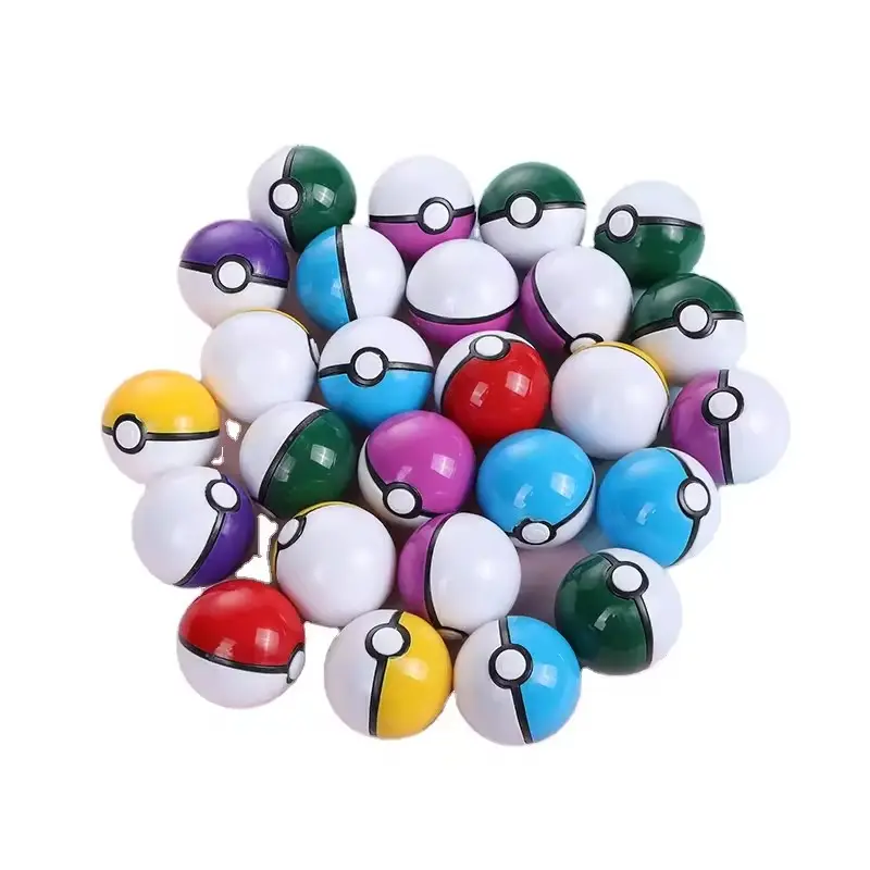 Plastic Ball With Cartoon ball Figure Toy Inside Poke mon ball toys capsule pokeball Action Figures Decoration Toys