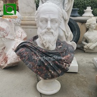 Buste de David en marbre sculpté à la main, sculpture moderne célèbre, tête de homme de Rome pour la décoration d'hôtel