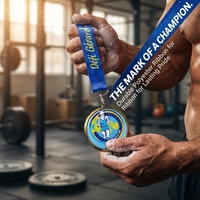 Fabricant, vente en gros, médaille de marathon en métal 3D personnalisée à bas prix avec ruban personnalisé