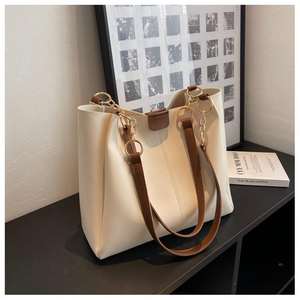 Conjunto de 2 piezas de bolso de hombro de gran capacidad, impermeable, de piel sintética. - Product Image 4