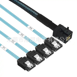 Sff Hd 8643 To 4 Port 7 Pin Sata 6Gbps 1M Server Hard Drive <b>Cable</b> - Product Image 4