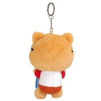 Porte-clés en peluche Ours Mignon avec Lunettes à Monture Noire, Pendentif de Sac Ours de Dessin Animé, Breloque en Peluche Douce, Cadeau pour Enfants