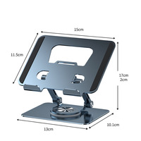 Support de tablette pliable support de support 360 rotatif en métal support de tablette de bureau universel Smartphones support