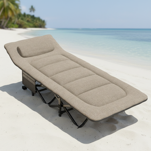 Lit de camp pliable rembourré YUGO moderne, compatible OEM, logo/couleur personnalisables, portable pour usage extérieur, hospitalier et hôtelier - Product Image 4