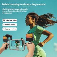 Cage de stabilisation pour smartphone en alliage d'aluminium C072 avec double poignée pour photographie