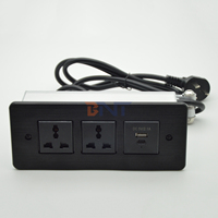 Universal 2 AC-Steckdosen 16A Nennstrom IP44 Verdeckte Schublade Tabletop-Steckdose USB A C Ladeans chlüsse EU/US/AU-Stecker