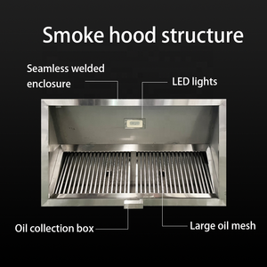 <span class=keywords><strong>Cappa</strong></span> <span class=keywords><strong>di</strong></span> Ventilazione per Cucina Commerciale in Acciaio Inox, Sistema ad Alta Efficienza per la Rimozione dei Fumi per <span class=keywords><strong>Cappa</strong></span> da Ristorante - Product Image 3