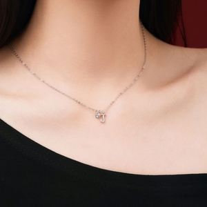 Dylam 5A Cubic Zirconia Alphabet <b>Pendant</b> Necklaces Charms Women -J- <b>Initial</b> Letter Link Chain Necklace 45cm New Design - Product Image 4