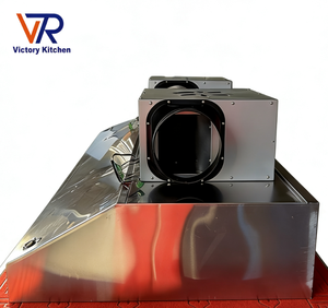 VICTORY Hotte murale en acier inoxydable avec déflecteur, débit d'extraction 18-20 m³/min, pour cheminée, cuisine commerciale, usage hôtelier, gaz - Product Image 4