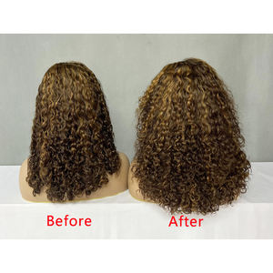 วิกผมแท้แบบ Super Double Drawn ขายดี ขนาด 14 นิ้ว ลอนสวยหรู วิกผมหน้าผากลูกไม้ 13x4 ผมเวียดนาม มี 5 สีพร้อมส่ง - Product Image 4