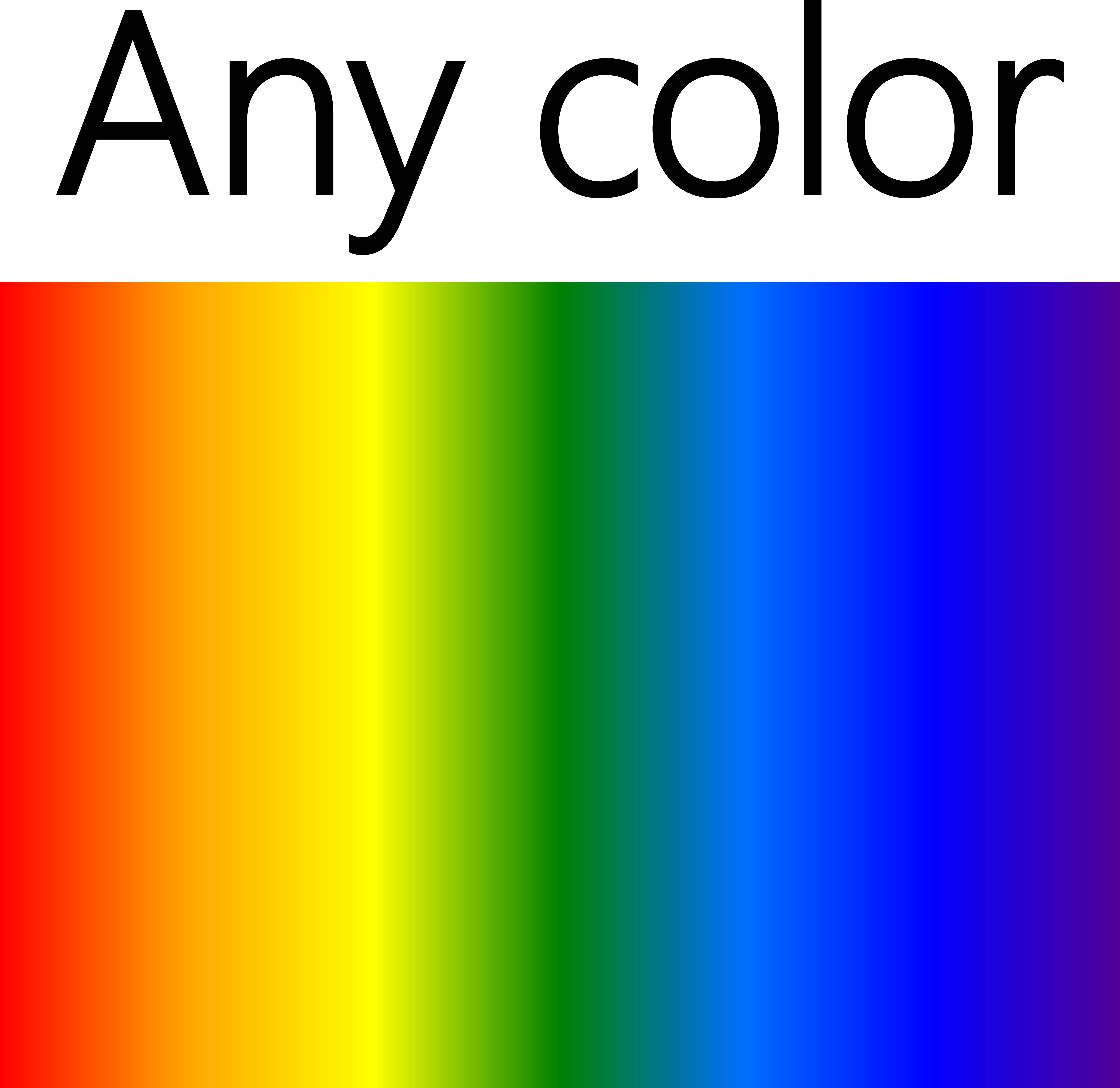 Toute couleur disponible