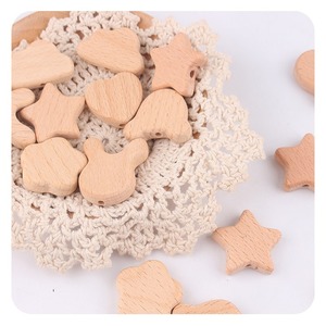 <span class=keywords><strong>Perles</strong></span> en <span class=keywords><strong>bois</strong></span> de hêtre bio Xiximi, formes adorables : lapin, fleur, cœur, étoile – Accessoires DIY pour jouets de dentition et attaches-sucettes - Product Image 4