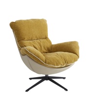 Fauteuil de loisirs avec base pivotante, nouveau siège en velours côtelé moderne, canapé de loisirs confortable, café, restaurant, salle de banquet, salle à manger