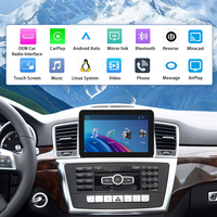 Écran de voiture Linux 9 pouces pour Mercedes Benz ML, prend en charge le CarPlay sans fil, la navigation GPS, le lecteur multimédia DVD
