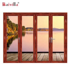 Siêu thị hiện đại căn hộ lối vào hội trường trượt gấp cửa ra vào thiết kế mới nhất nhôm an ninh gấp gấp gấp bệnh viện khách sạn - Product Image 6