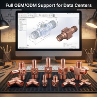 Connecteur de refroidissement liquide en aluminium tourné CNC, raccord rapide anti-fuite pour plaque froide de serveur, solution thermique pour centre de données