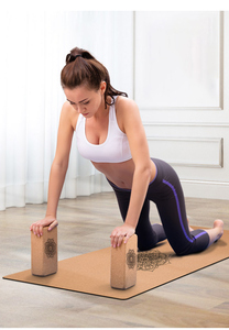 Doğal mantar Yoga blokları, kaymaz yüzeyli yüksek yoğunluklu, çevre dostu aksesuarlar ve Yoga, Pilates, germe için Ideal - Product Image 3