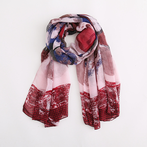 Bufanda de poliéster de alta calidad para mujer, chal largo con estampado a <span class=keywords><strong>la</strong></span> moda, bufanda grande para mujer, Hijab - Product Image 3