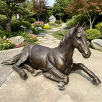 Statue personnalisée en laiton et bronze moulé, grande taille, représentant une femme grecque montant à cheval, pour la décoration de jardins et de parcs