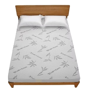 Kingworth Protège-<span class=keywords><strong>matelas</strong></span> ajusté en bambou de haute qualité, entièrement élastique, style uni, pour la maison. - Product Image 1