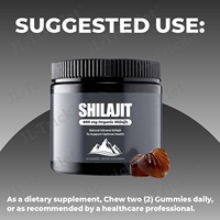 JULONG OEM Supplément de Shilajit personnalisé Gommes de Shilajit 600mg 85 + Formule minérale Supplément d'acide fulvique