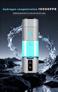 <b>Hydrogen</b> Rich Water Bottle <b>Generator</b> PEM SPE 300ml 5001-10000ppb Stainless Steel Battery Stand Mount Smart Home Use - Product Image 3