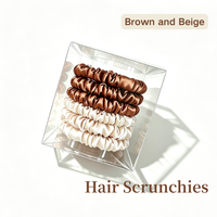 Chouchous fins en soie de mûrier 100% naturelle, épaisseurs 19 Momme et 22 Momme, 6 pièces avec boîte cadeau personnalisée OEM