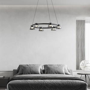 Lustre en verre d'art nordique moderne italien haut de gamme, luminaire unique de designer pour salon et chambre à coucher, style minimaliste pour la maison - Product Image 2