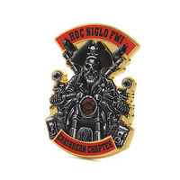 2024 Vintage métal alliage de Zinc épinglettes Manfactuere Badge personnalisé or 3D Pirate capitaine personnage émail broches