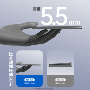 Tempered Glass Wall <b>Switch</b> 86 Type 10A 220V <b>Touch</b> Control Skin Feel Ultra Thin Socket Protection Door - Product Image 2
