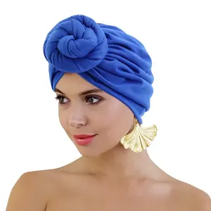 Turbanti istantanei annodati a fiocco grande da donna Pre Tie Turban Cap Headwraps Fashion Head Wrap bonnet Designer Head Wraps