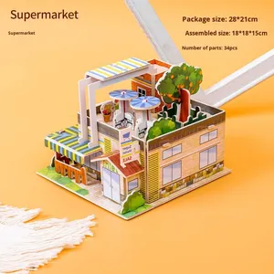 Tháp đôi lớn 3D Câu Đố tự làm động vật thiên nhiên chủ đề thân thiện với môi trường vật liệu giấy mô hình trẻ em Đồ chơi giáo dục lứa tuổi 14 + Chứng Khoán - Product Image 2