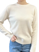 Pull-over élégant et respirant personnalisé pour femme, coupe ajustée, col rond, manches longues, marron, pour le bureau et le quotidien