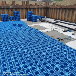 Module de réservoir d'infiltration d'eau pour terrains de jeux d'écoles primaires, sous les pistes, les allées et les chemins de circulation légers, avec géotextile - Product Image 3