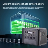 Station d'alimentation portable solaire 220V 1200W pour la maison, le camping en plein air, à onde sinusoïdale pure, avec batterie au lithium LiFePO4 rechargeable