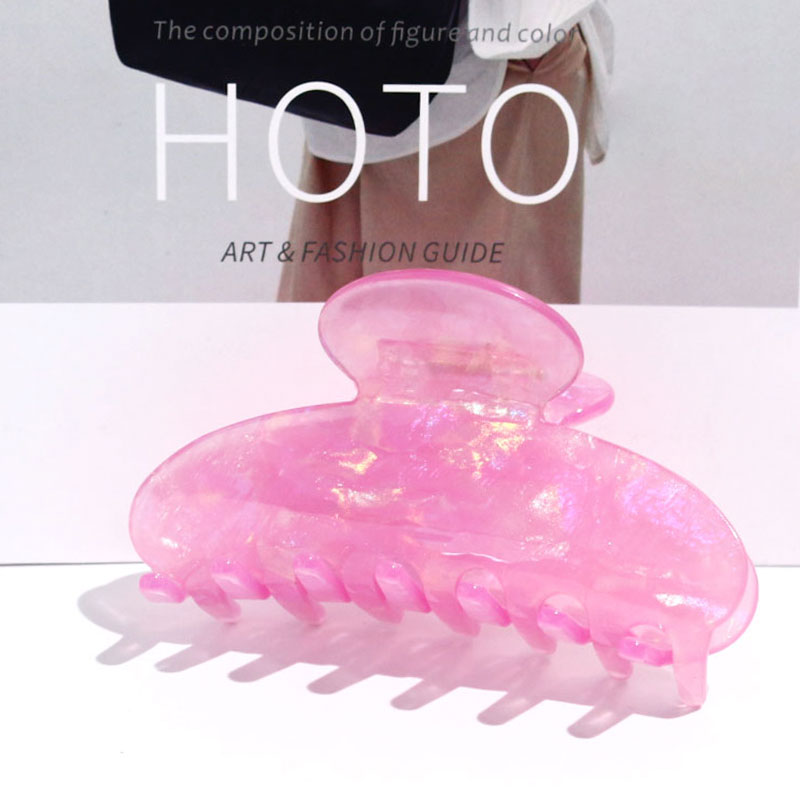 Горячая Распродажа красочный голографический розовый Когтевран для волос экологически чистый целлюлозный ацетат нескользящий зажим для волос на заказ