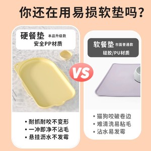 Plateau pour nourriture pour animaux de compagnie, en plastique, grande taille, antidérapant, imperméable, pour chat et chien - Product Image 4